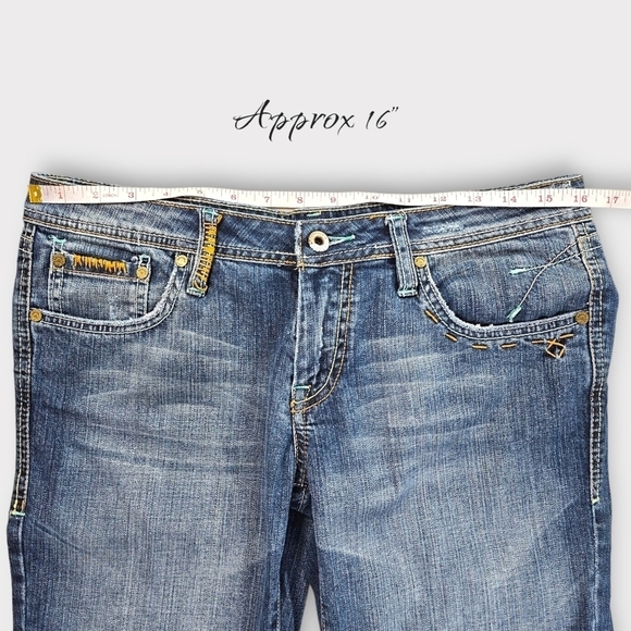 Vintage Y2k Buffalo David Bitton Embroidered Bootcut Scandal Jeans - Picture 12 of 14